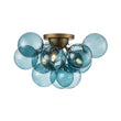 Load image into Gallery viewer, Cluster Blue Glass Globe Bubble Semi Flush Mount
