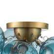 Load image into Gallery viewer, Cluster Blue Glass Globe Bubble Semi Flush Mount
