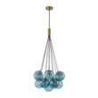 Load image into Gallery viewer, Coastal Bubble Cluster Blue Glass Globe Chandelier
