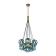 Load image into Gallery viewer, Coastal Bubble Cluster Blue Glass Globe Chandelier

