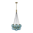 Load image into Gallery viewer, Coastal Bubble Cluster Blue Glass Globe Chandelier
