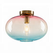 Load image into Gallery viewer, Scandinavian 1-Light Ombre Colored Glass Round Semi Flush
