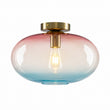 Load image into Gallery viewer, Scandinavian 1-Light Ombre Colored Glass Round Semi Flush
