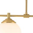 Load image into Gallery viewer, Minimalist White Glass Globe Linear 4-Light Sputnik Semi Flush
