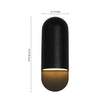 Load image into Gallery viewer, Contemporary Simple Black Metal Oval Outdoor Wall Light
