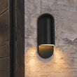 Load image into Gallery viewer, Contemporary Simple Black Metal Oval Outdoor Wall Light
