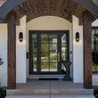 Load image into Gallery viewer, Contemporary Simple Black Metal Oval Outdoor Wall Light
