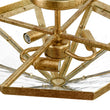 Load image into Gallery viewer, Diamond Vintage Brass Textured Glass Cage Ceiling Light
