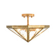 Load image into Gallery viewer, Diamond Vintage Brass Textured Glass Cage Ceiling Light
