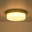 Load image into Gallery viewer, Dimmable LED Round Gold Milky White Glass Flush Mount Light
