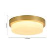 Load image into Gallery viewer, Dimmable LED Round Gold Milky White Glass Flush Mount Light
