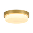 Load image into Gallery viewer, Dimmable LED Round Gold Milky White Glass Flush Mount Light
