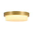 Load image into Gallery viewer, Dimmable LED Round Gold Milky White Glass Flush Mount Light
