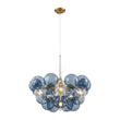 Load image into Gallery viewer, Dimmable Cluster Dusty Blue Glass Globe Bubble Chandelier
