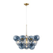 Load image into Gallery viewer, Dimmable Cluster Dusty Blue Glass Globe Bubble Chandelier
