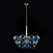 Load image into Gallery viewer, Dimmable Cluster Dusty Blue Glass Globe Bubble Chandelier
