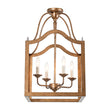 Load image into Gallery viewer, Distressed Gold Bronze Candle Style Square Cage Ceiling Light
