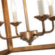 Load image into Gallery viewer, Distressed Gold Bronze Candle Style Square Cage Ceiling Light
