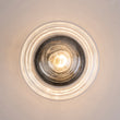 Load image into Gallery viewer, Farmhouse 1-Light Black Layered Clear Glass Semi Flush Mount

