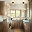 Load image into Gallery viewer, Farmhouse 1-Light Black Layered Clear Glass Semi Flush Mount
