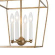 Load image into Gallery viewer, Farmhouse 4-Light Vintage Aged Brass Metal Square Cage Pendant
