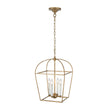 Load image into Gallery viewer, Farmhouse 4-Light Vintage Aged Brass Metal Square Cage Pendant
