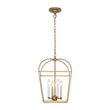 Load image into Gallery viewer, Farmhouse 4-Light Vintage Aged Brass Metal Square Cage Pendant

