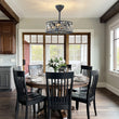 Load image into Gallery viewer, Farmhouse Black Round Crystal Lantern Light Ceiling Fan
