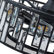 Load image into Gallery viewer, Farmhouse Black Round Crystal Lantern Light Ceiling Fan
