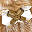 Load image into Gallery viewer, Farmhouse Coastal Woven Rope Quatrefoil Scalloped Ceiling Light
