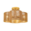 Load image into Gallery viewer, Farmhouse Coastal Woven Rope Quatrefoil Scalloped Ceiling Light
