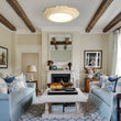 Load image into Gallery viewer, Farmhouse Beige Carved Resin LED Flush Mount Ceiling Light
