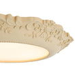 Load image into Gallery viewer, Farmhouse Beige Carved Resin LED Flush Mount Ceiling Light
