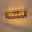 Load image into Gallery viewer, Farmhouse Rectangle Wood Cage Semi Flush Kitchen Island Light

