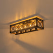 Load image into Gallery viewer, Farmhouse Rectangle Wood Cage Semi Flush Kitchen Island Light
