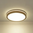 Load image into Gallery viewer, Farmhouse Walnut Dimmable LED Round Flush Mount Light
