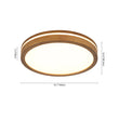Load image into Gallery viewer, Farmhouse Walnut Dimmable LED Round Flush Mount Light
