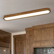 Load image into Gallery viewer, Farmhouse Walnut Wooden Dimmable LED Long Oval Ceiling Light
