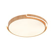 Load image into Gallery viewer, Farmhouse Wood Grain Dimmable LED Round Flush Mount
