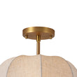 Load image into Gallery viewer, French Country Beige Linen Pleated Drum Cage Semi Flush
