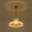 Load image into Gallery viewer, French Country Bleached String Round Woven Cage Pendant
