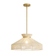 Load image into Gallery viewer, French Country Bleached String Round Woven Cage Pendant
