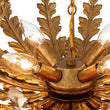 Load image into Gallery viewer, French Country Gilde Gold Metal Botanical Cage Ceiling Light
