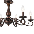 Load image into Gallery viewer, French Farmhouse Aged Bronze Candle Style Dual Mount Chandelier
