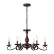 Load image into Gallery viewer, French Farmhouse Aged Bronze Candle Style Dual Mount Chandelier
