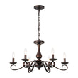 Load image into Gallery viewer, French Farmhouse Aged Bronze Candle Style Dual Mount Chandelier

