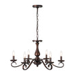 Load image into Gallery viewer, French Farmhouse Aged Bronze Candle Style Dual Mount Chandelier
