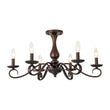 Load image into Gallery viewer, French Farmhouse Aged Bronze Candle Style Dual Mount Chandelier
