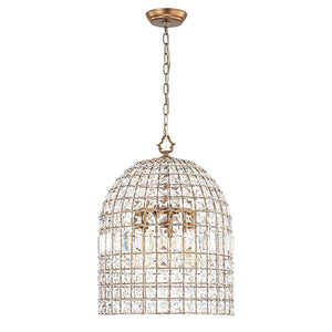 French Farmhouse Crystal Lantern Pendant Light