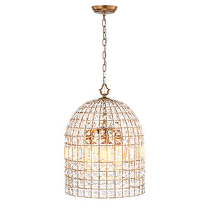 French Farmhouse Crystal Lantern Pendant Light